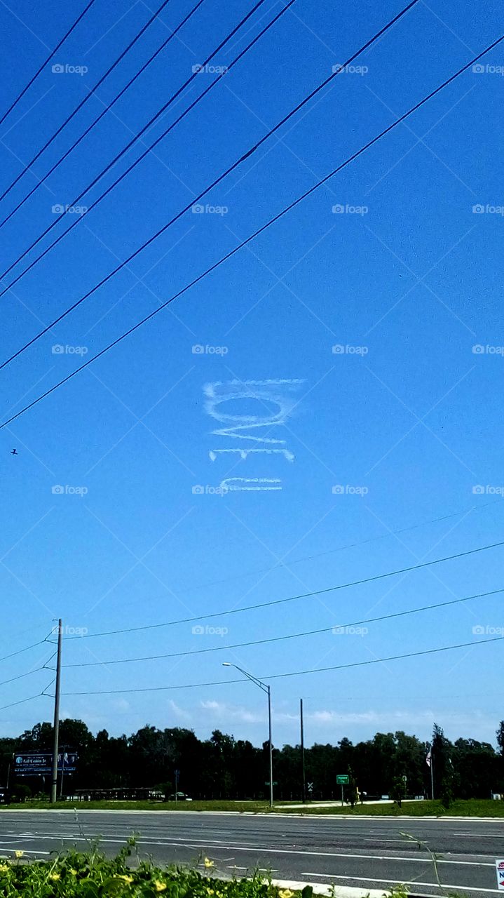 message in sky