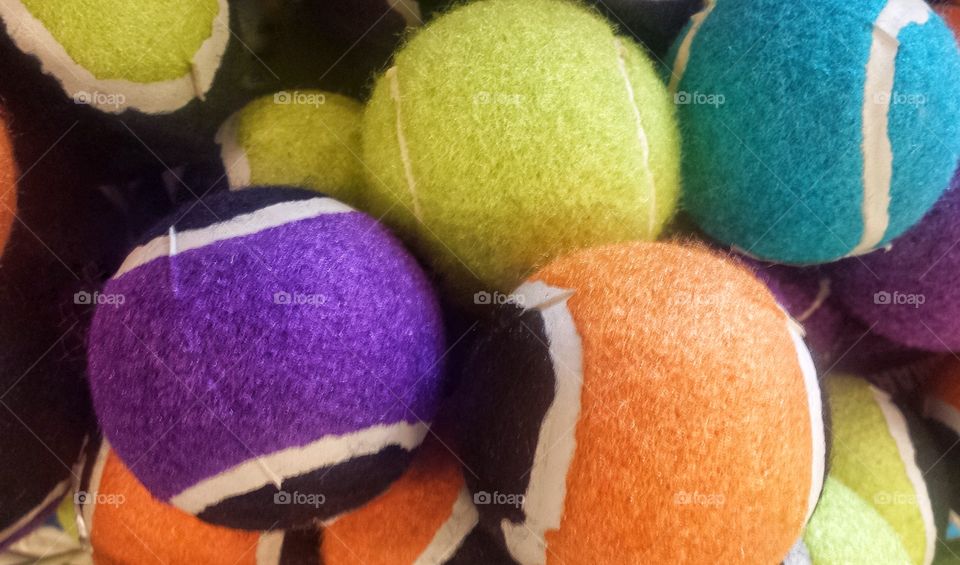 Colorful Tennis Balls. Pet Toys