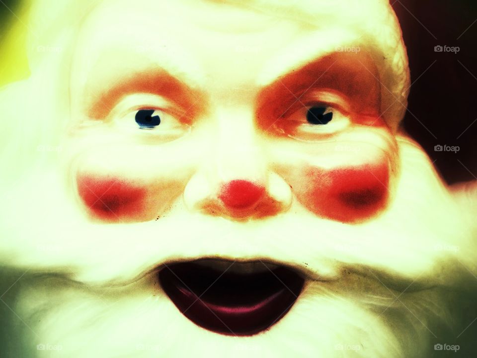 Vintage Santa Claus face high contrast