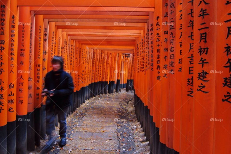 Walking through the Inari Shrine
