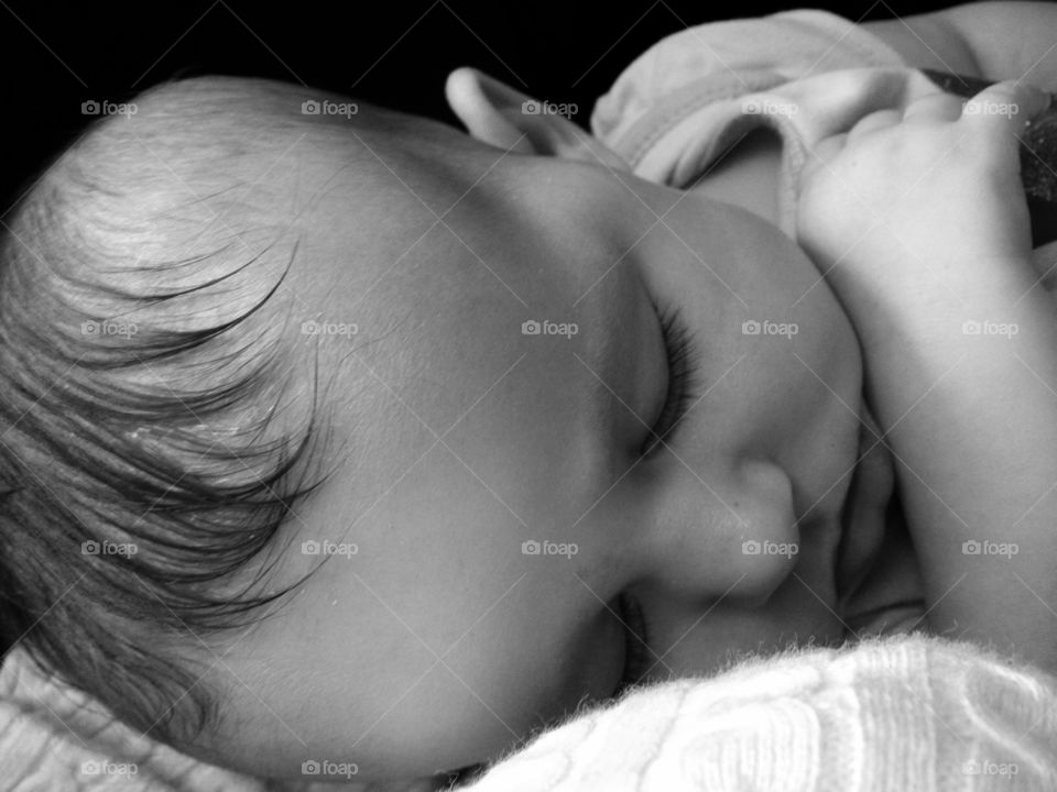 Nap Time. A baby takes a nap