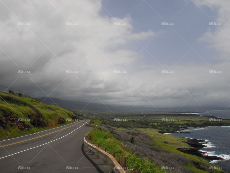 Coastal road of the Big Island of Hawaii 