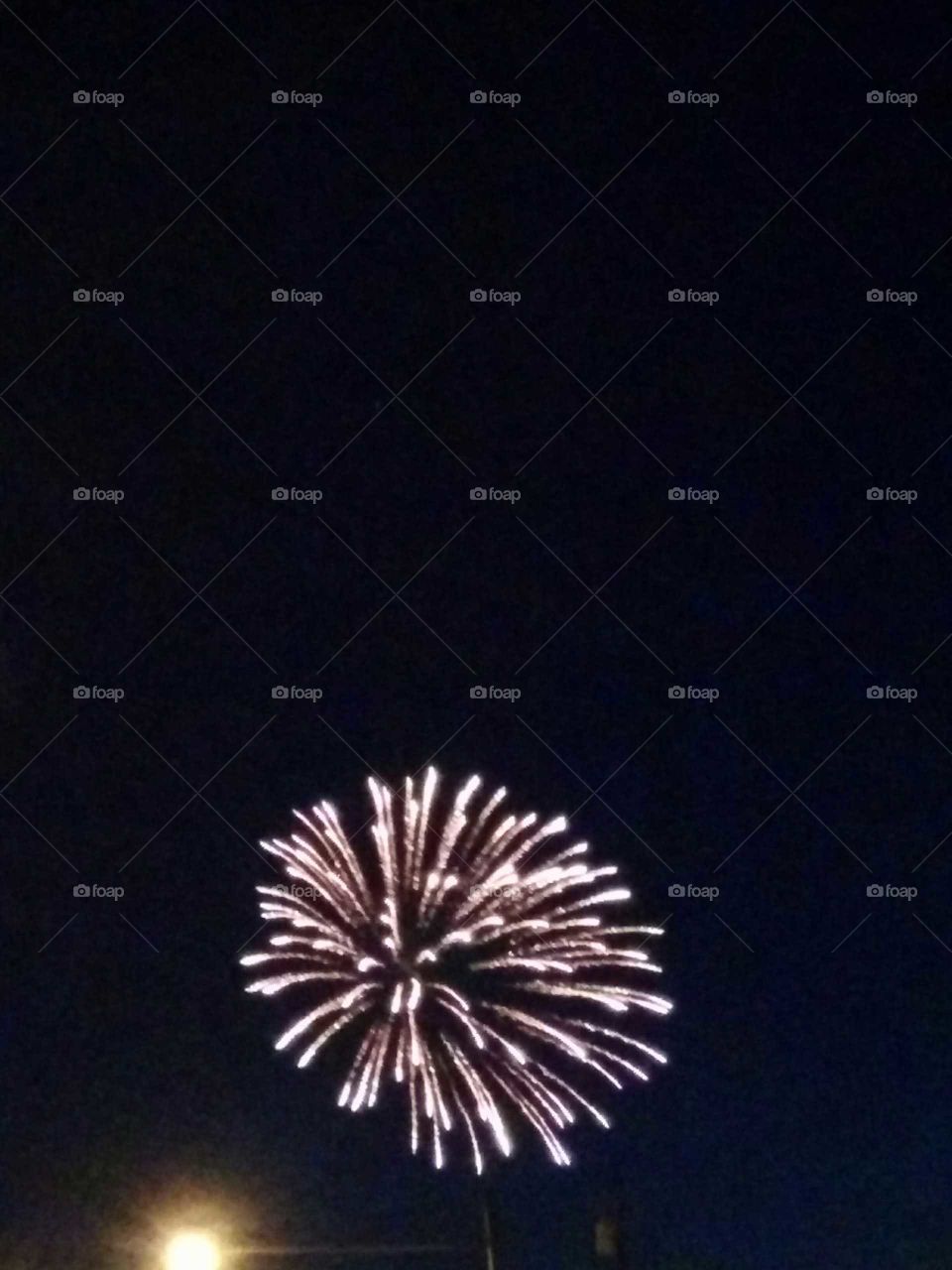 White burst. 4th of July 2014 fireworks Jackson, AL