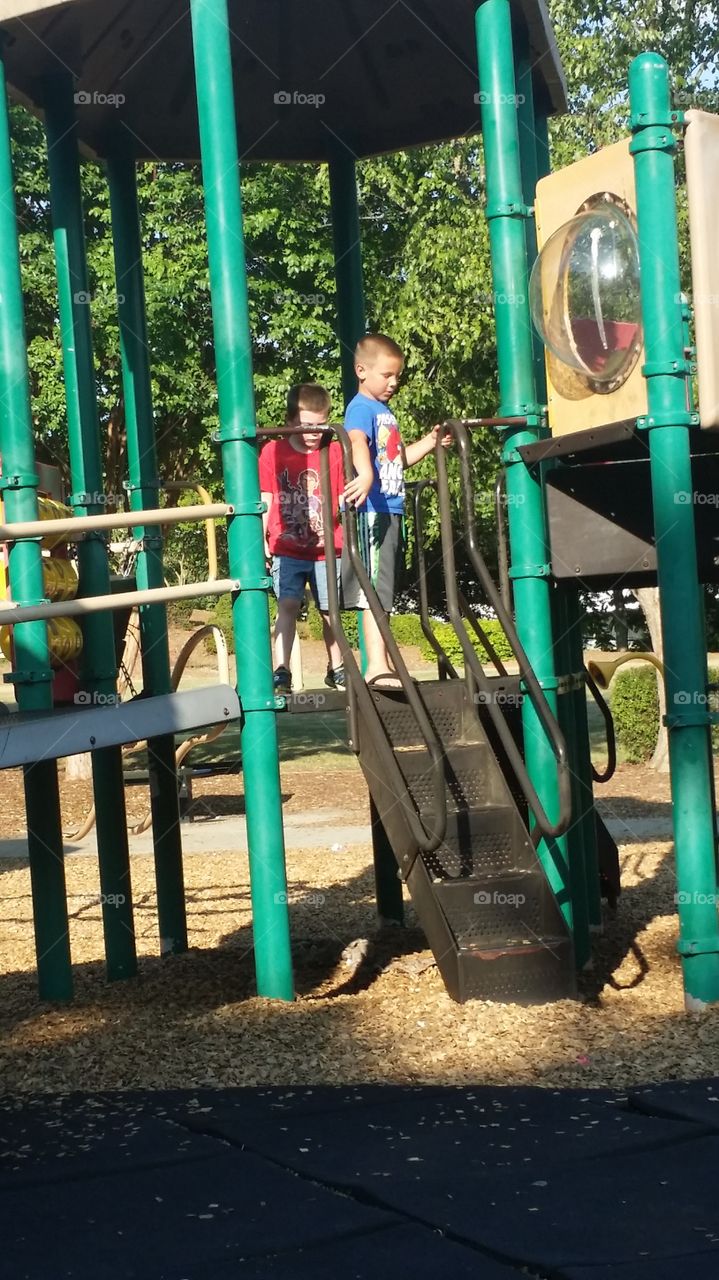 Playground, People, Child, Outdoors, Slide