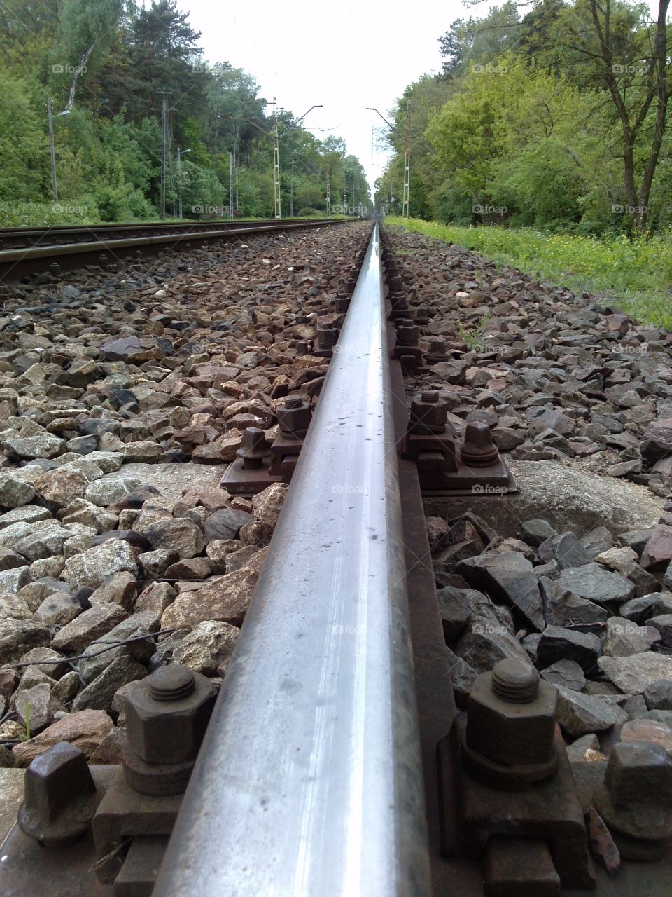 Rail track. follow the steel