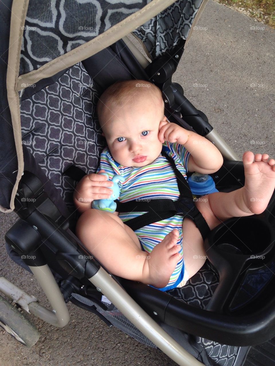 Baby in the stroller chillin!