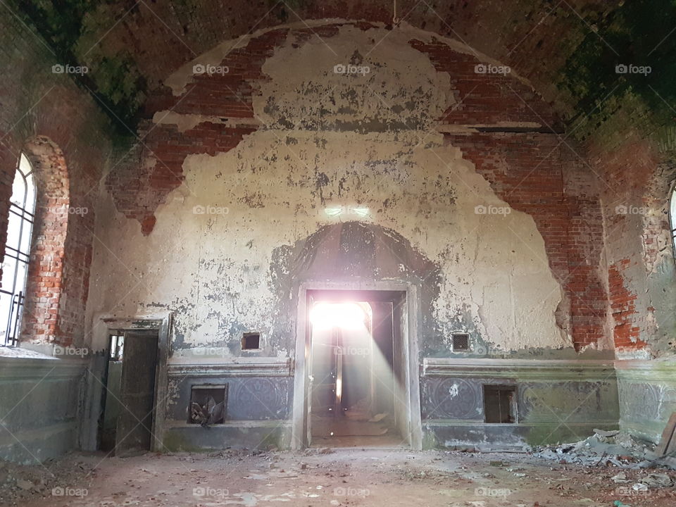 In the abandoned church 