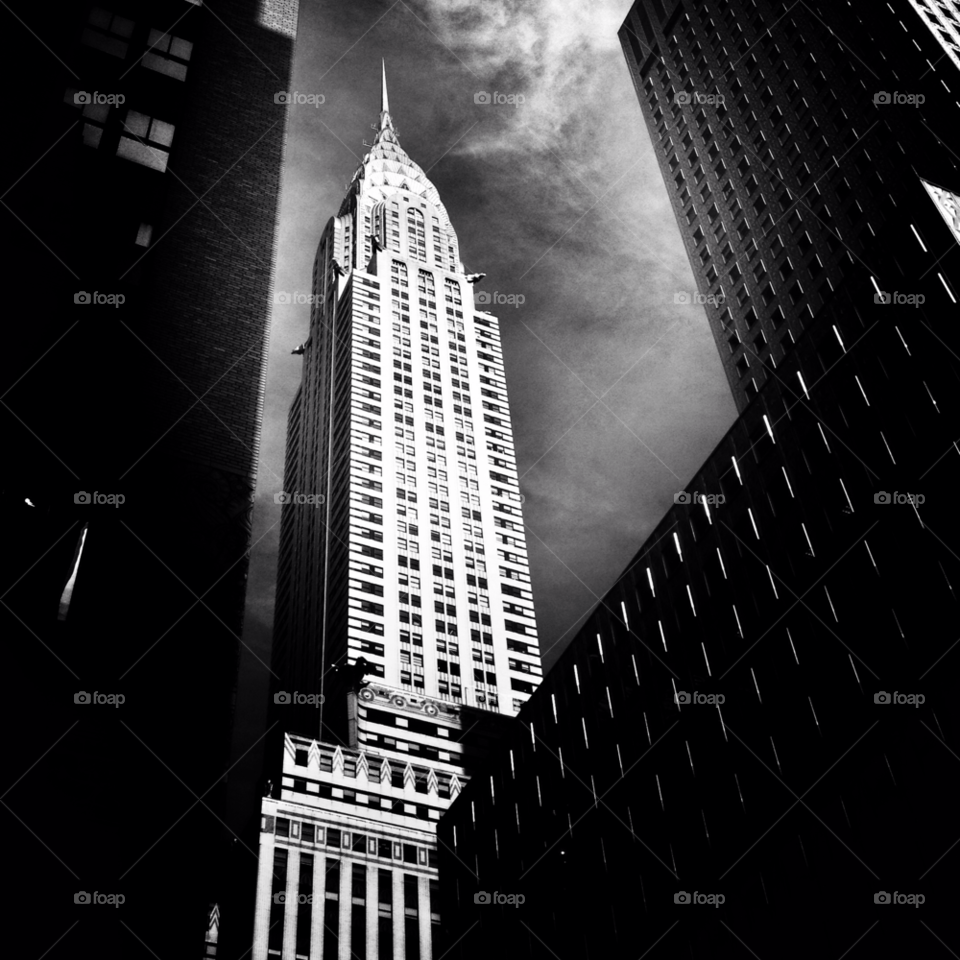black and white new york chrysler building nyc by dantvusa