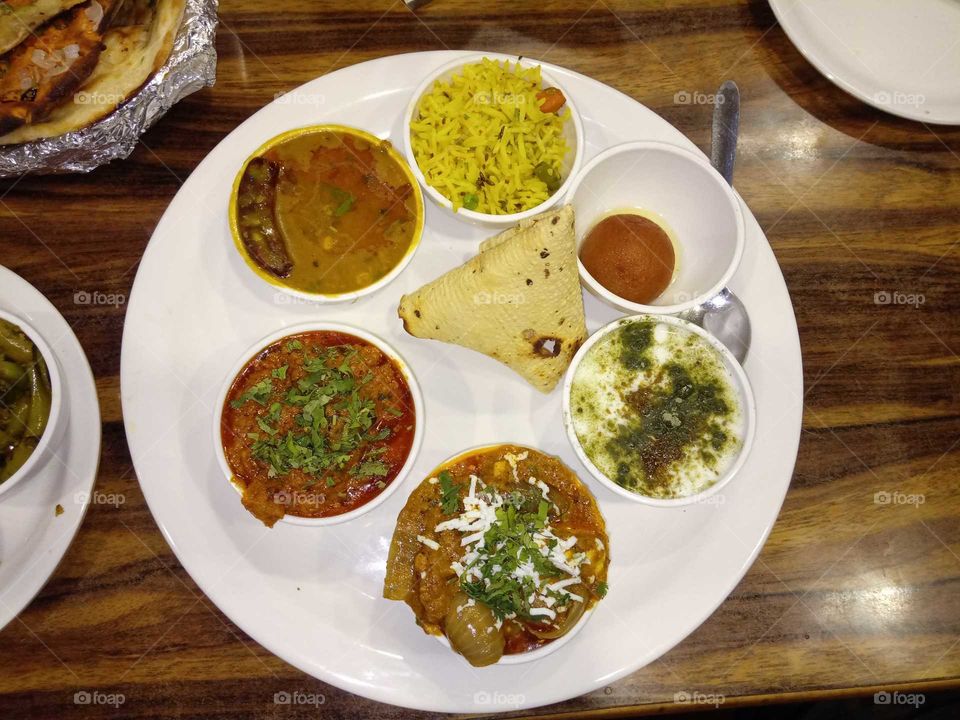 indaian thali dinner