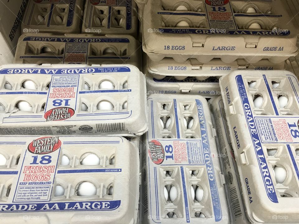 Boxes of eggs