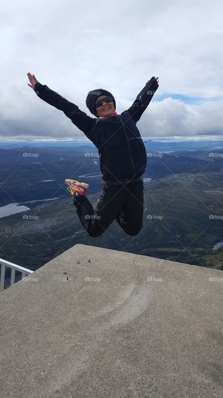 At the top of Gaustatoppen 1880 m above sea level