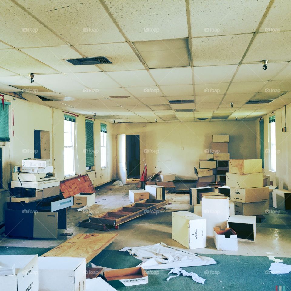 Abandoned hospital medical records room 