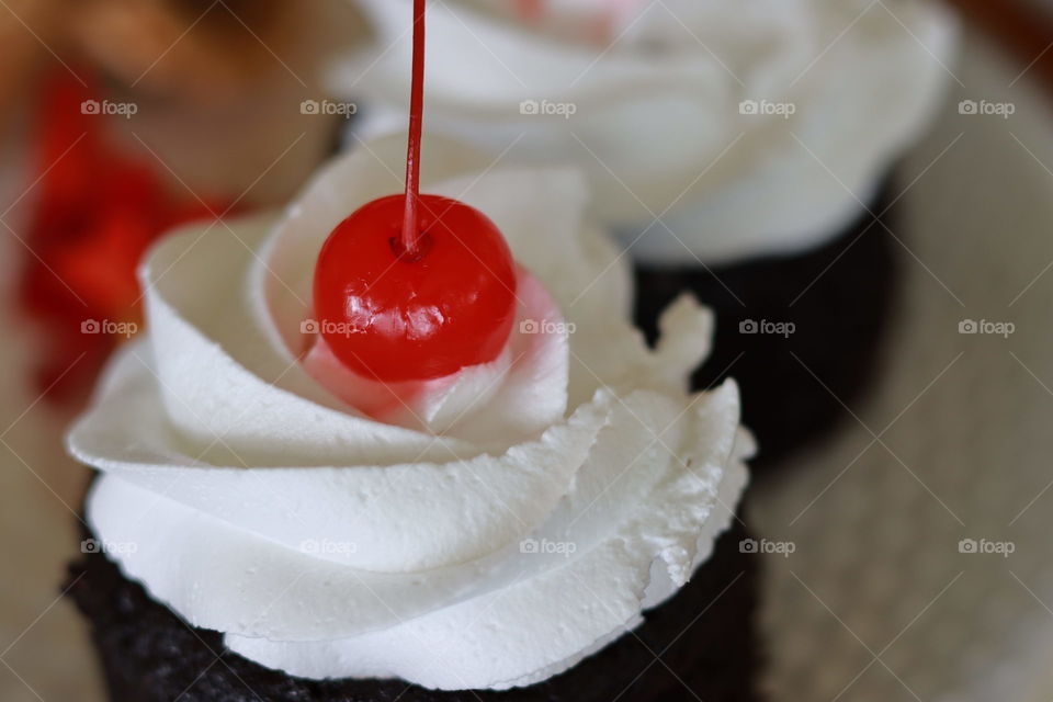 cake, cherry, delicious, sweet.