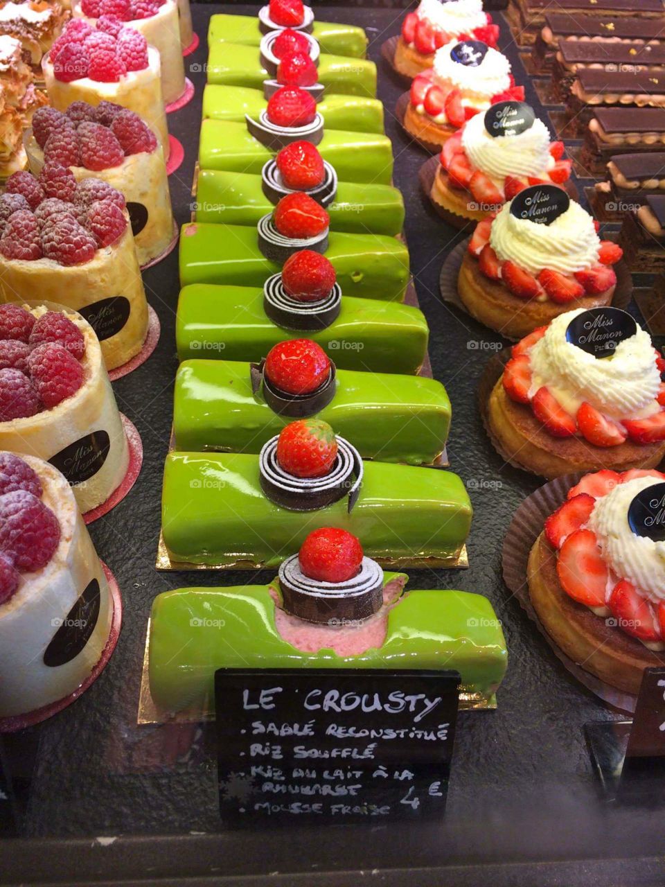 Fun colorful pastries on the streets of Paris!