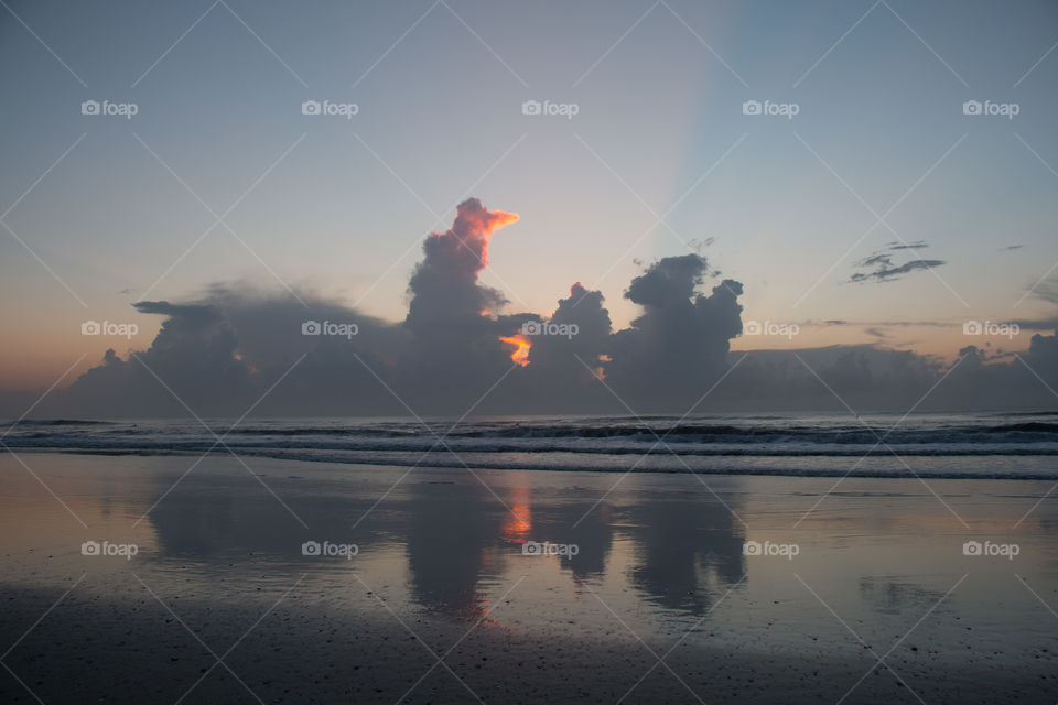 Reflections in the surf