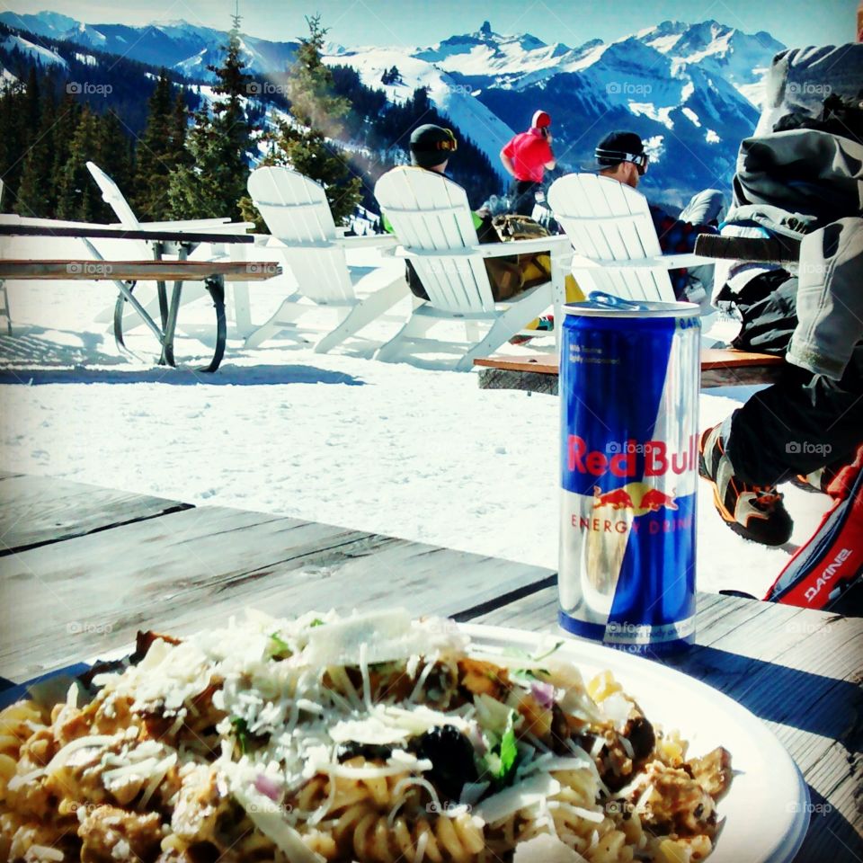 lunch on the mountain