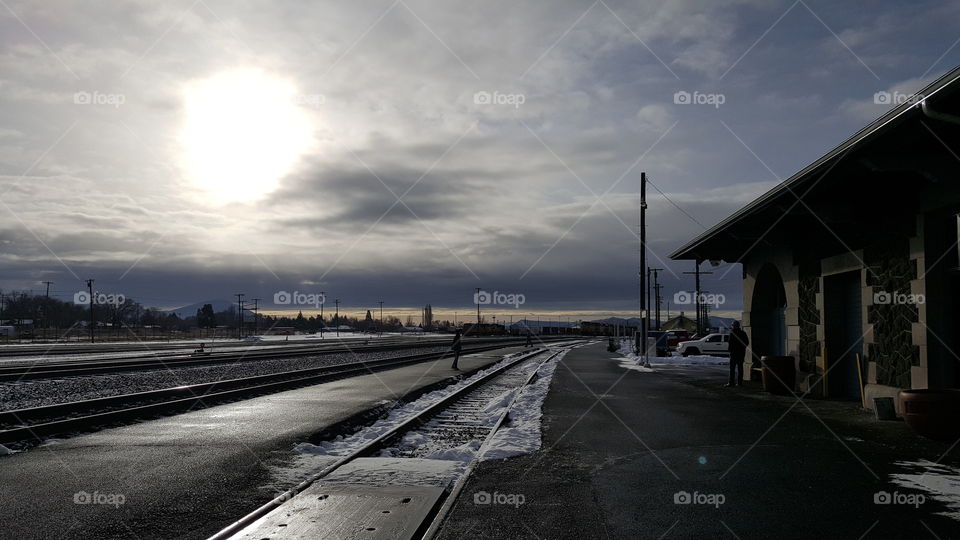 sunshine at train station