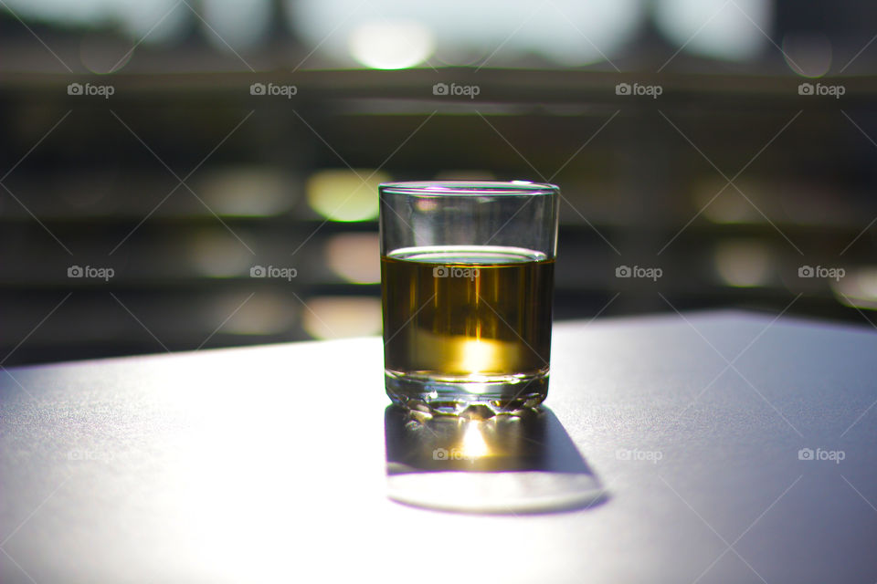 Glass with drink 