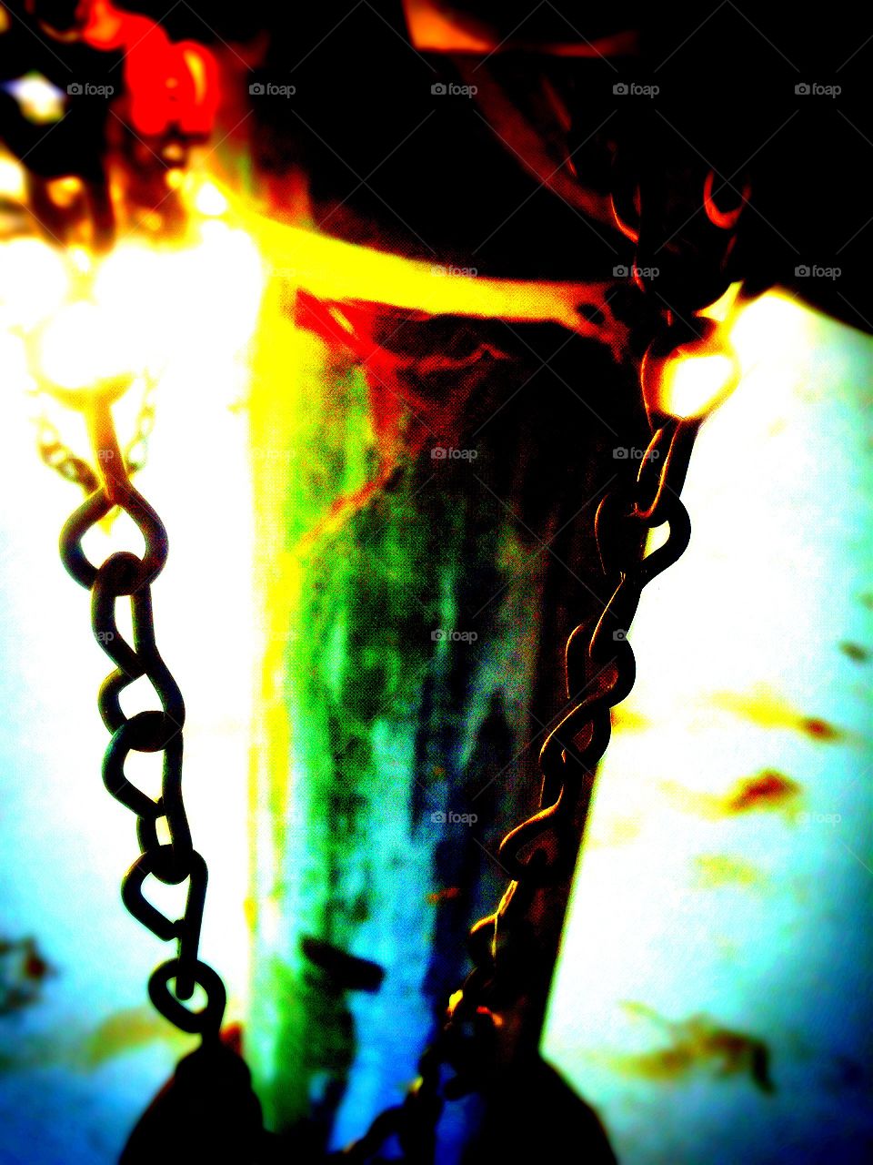 Chains in the twilight.