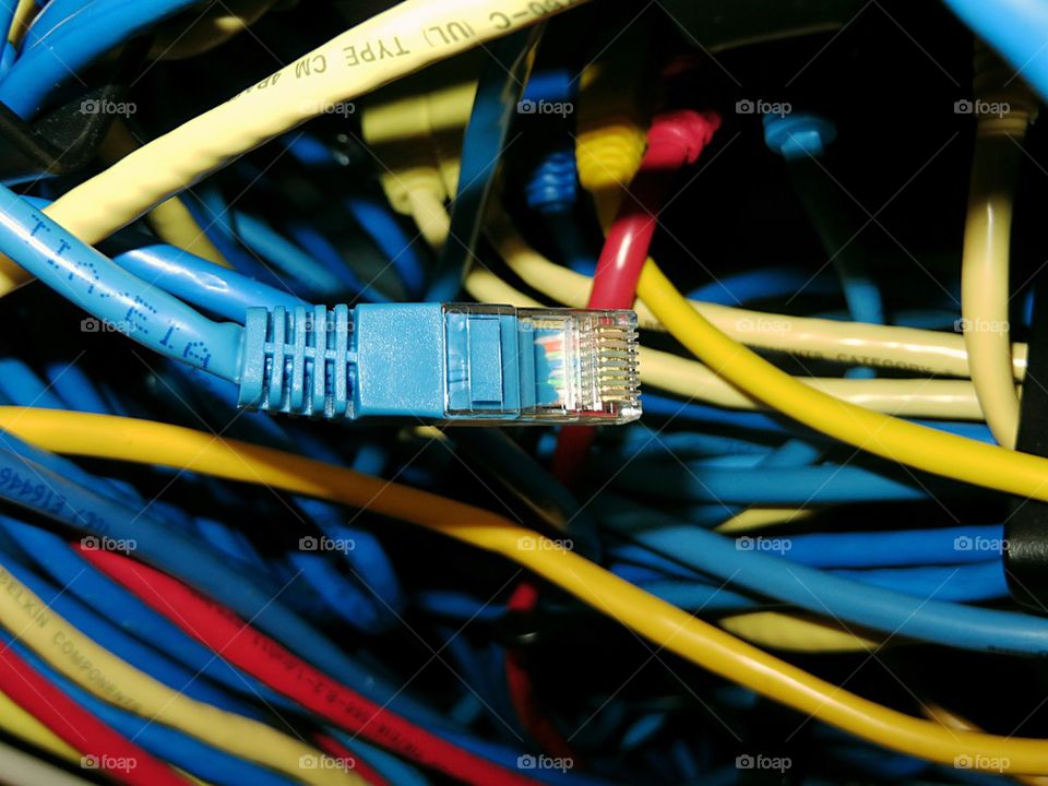 Blue Ethernet cable 