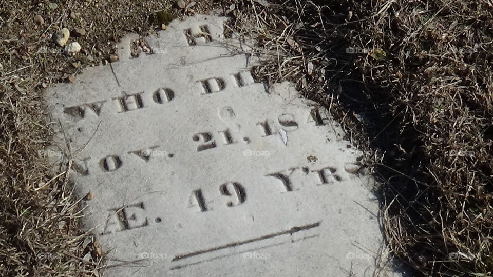 Old graveyard tombstones