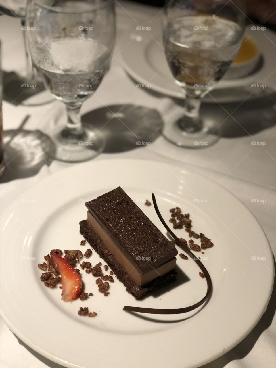 A chocolate desert during our Carnival Sunshine Cruise Vacation.