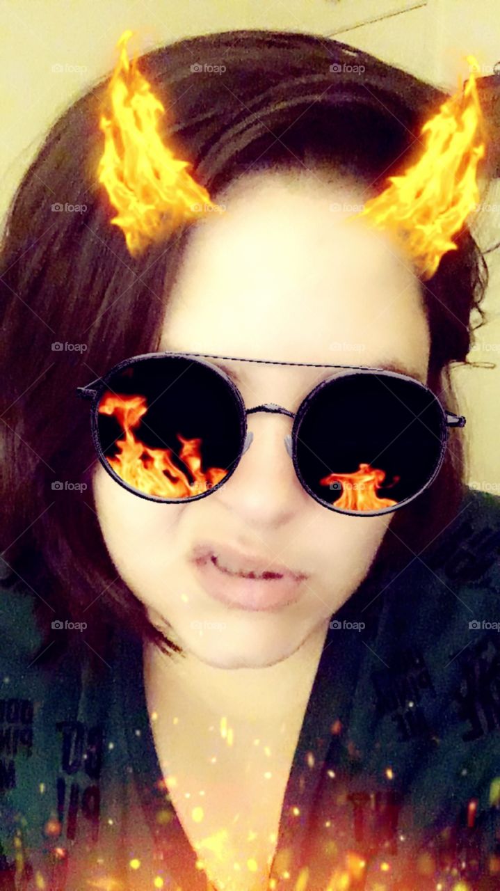 I absolutely love Snapchat filters! This one allowed me to play around with showing off my fierce side.