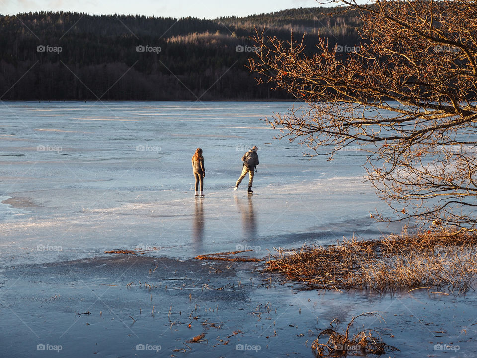 Two skaters. 