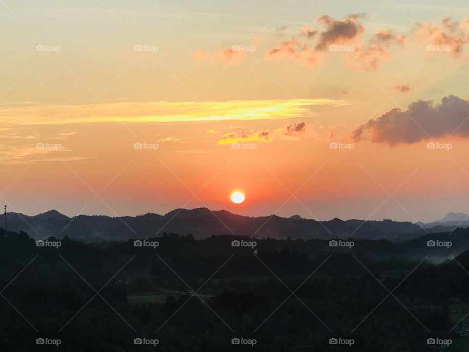 Sunset @ chocolate hills Bohol Philipines