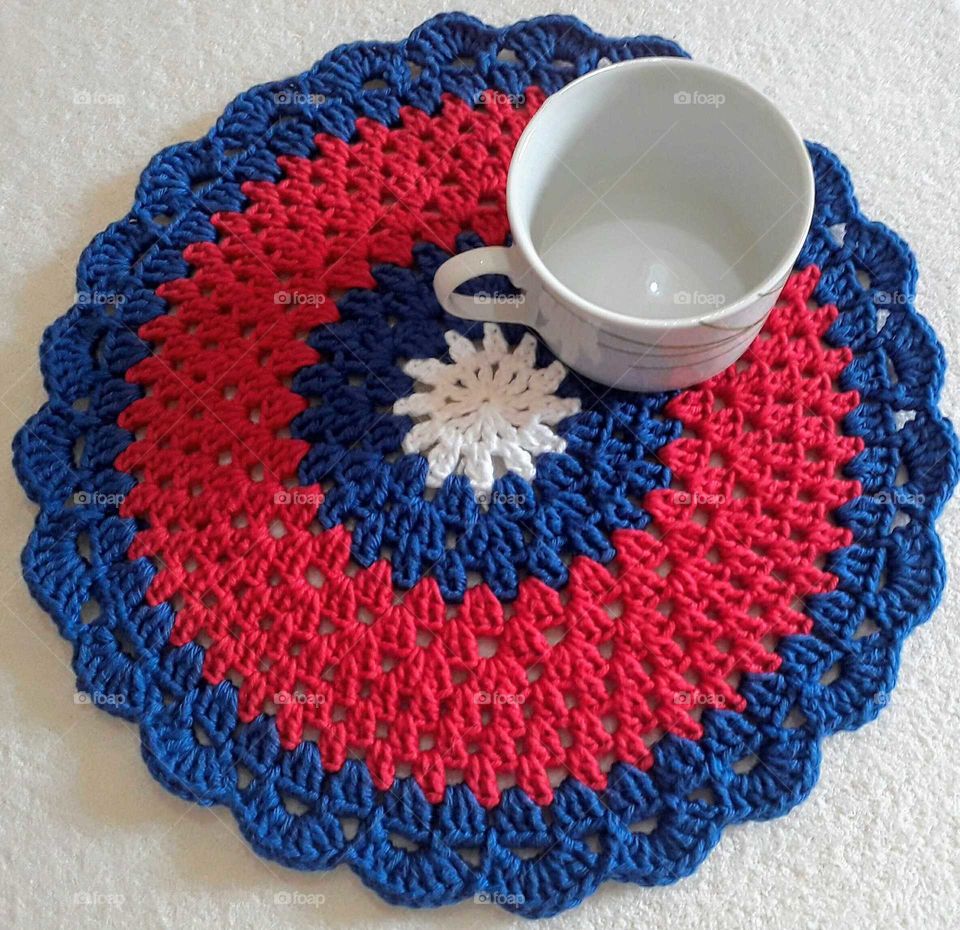 Crochet Blue and Red