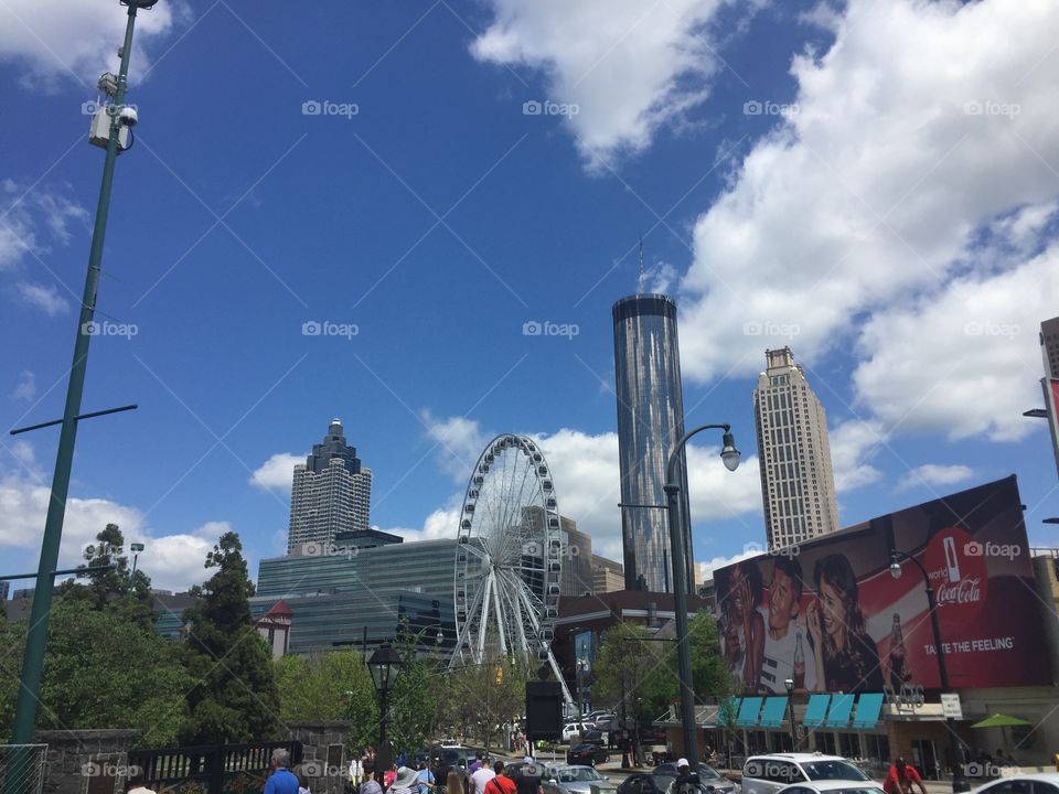 The Atlanta skyline is seen from Olympic Park. (Image source: Jon Street)