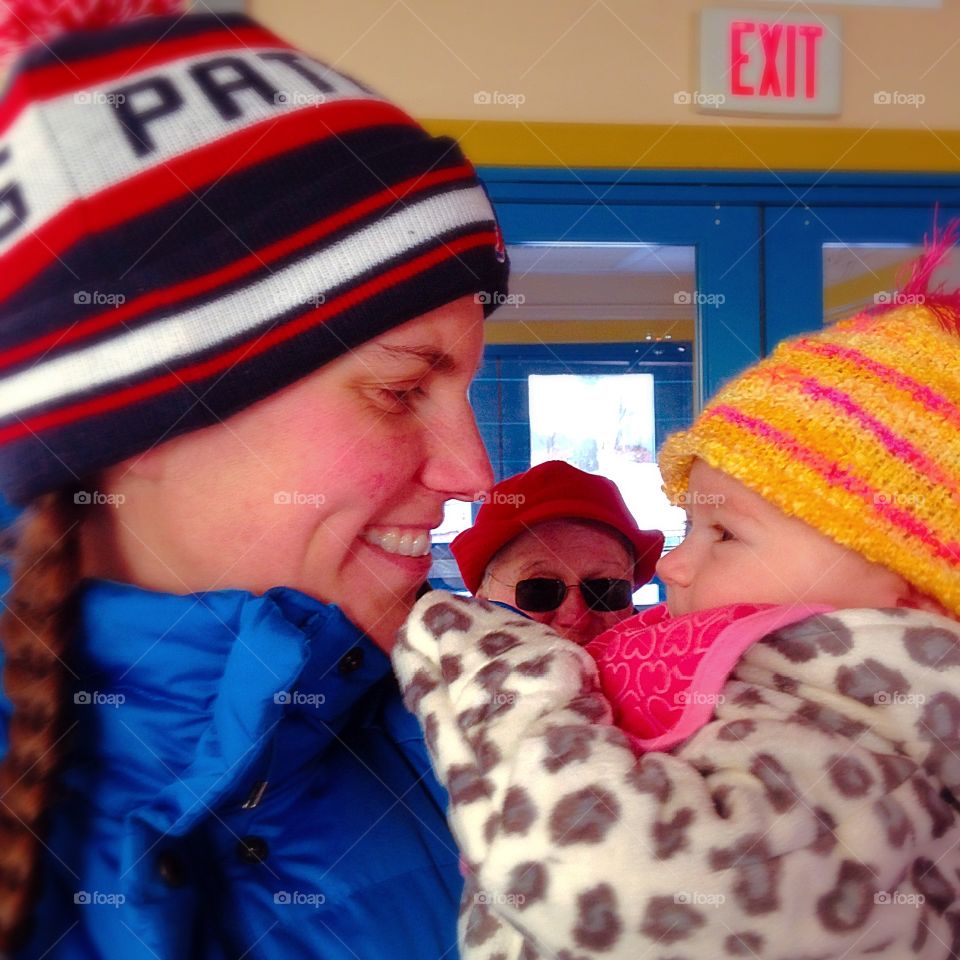 3 generations . Nana photo bombed this photo of mother and daughter - mother and daughter mission 