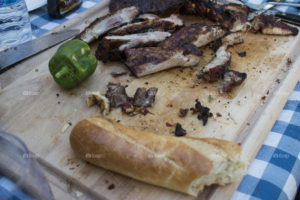 Grilled pork ribs