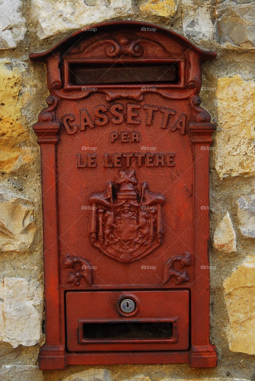 letterbox in Rome, Italy