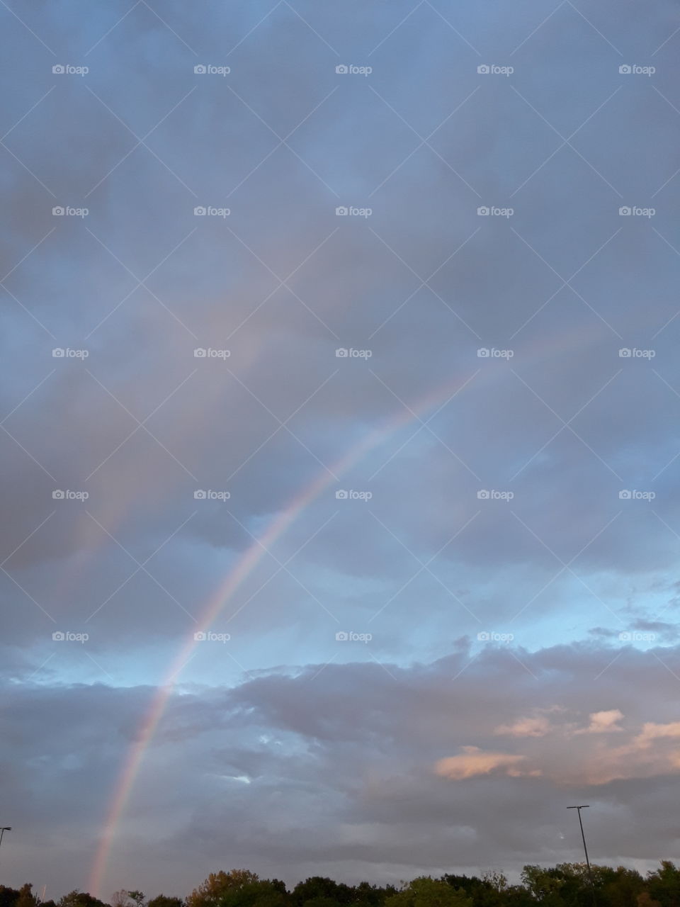 clouds and a rainbow
