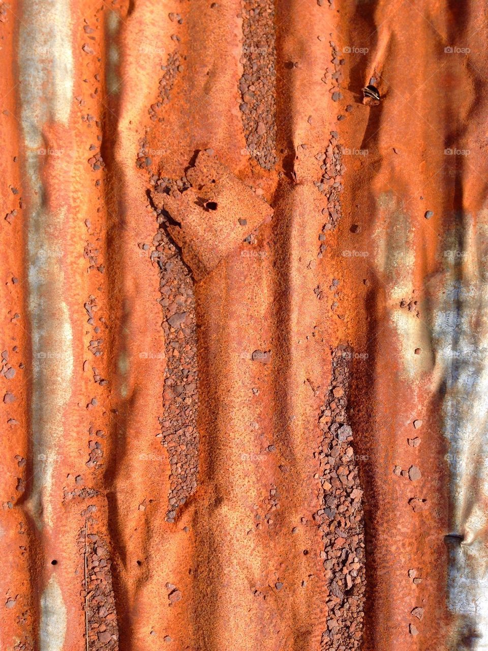Rusty corrugated iron background 