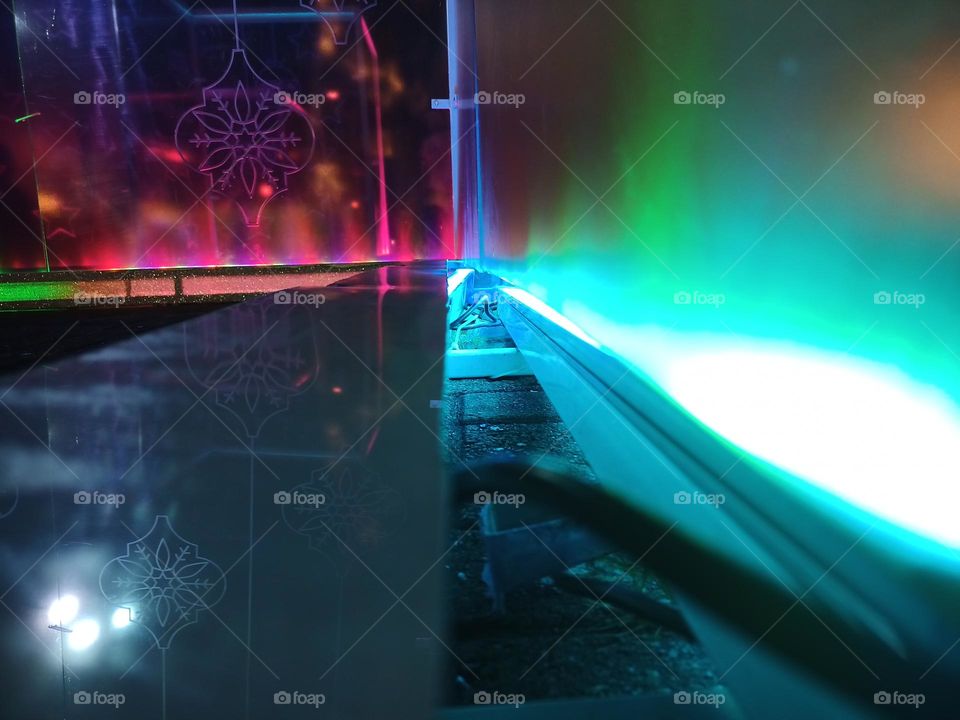 Luz led. Luces en el parque.