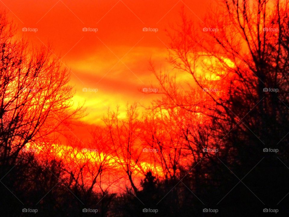 Beautiful sky in the evening 