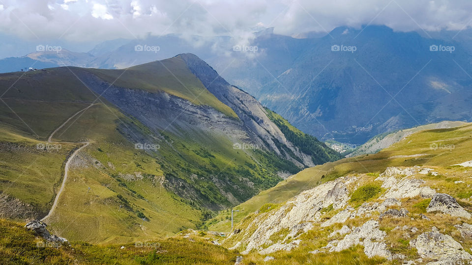 Scenic sight in Mont-de-lans in France