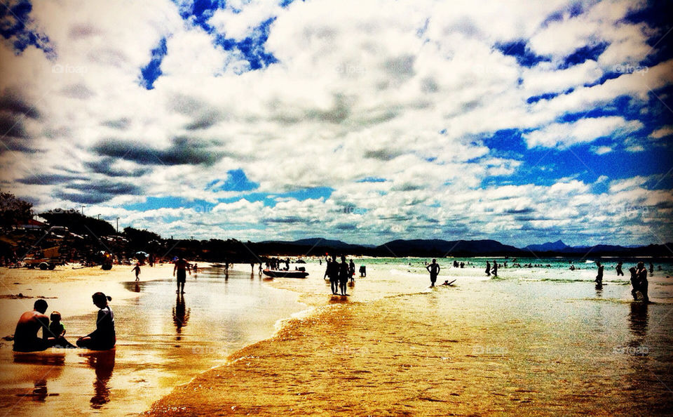 beach summer clouds sand by djdanmurphy