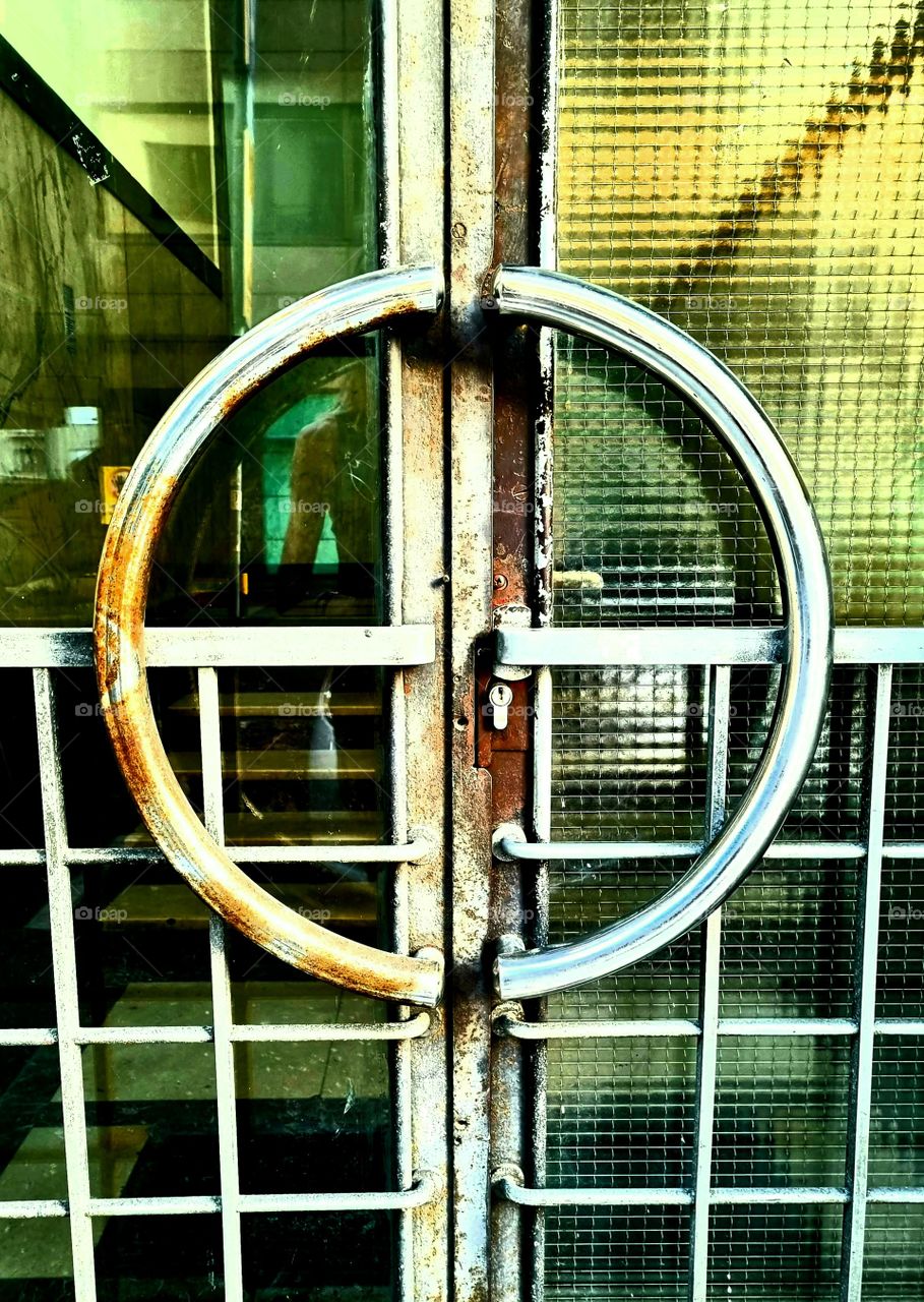 old style entrance door