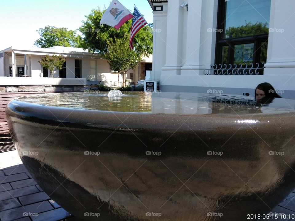 Fountain in downtown Brentwood