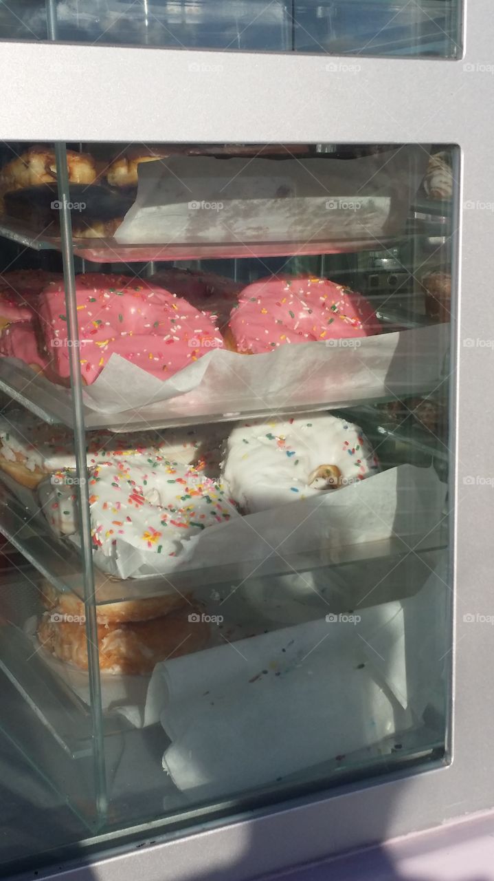 fresh huge donuts