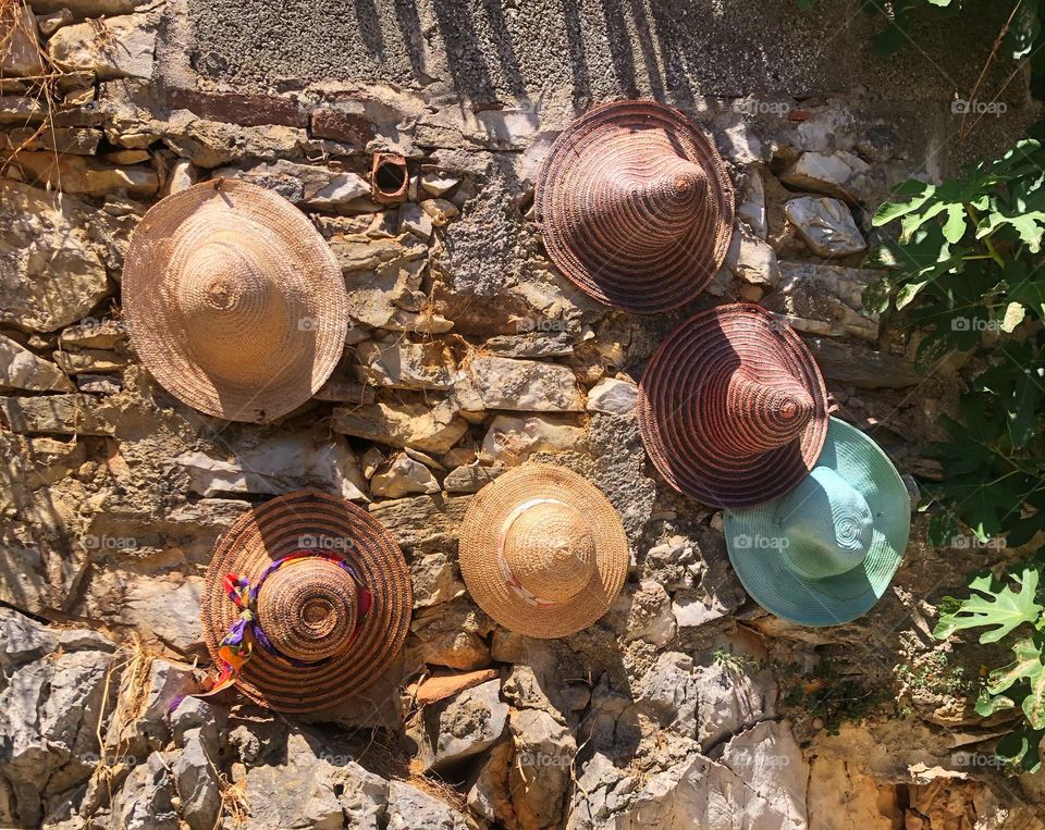 Here comes summer. Sunhat sun hat, hats wall 