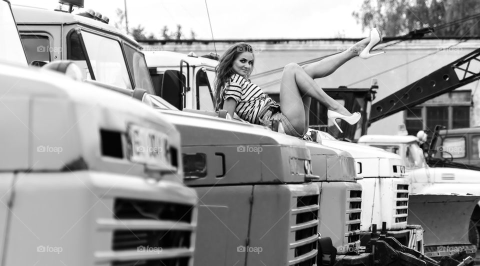 Girl on the truck