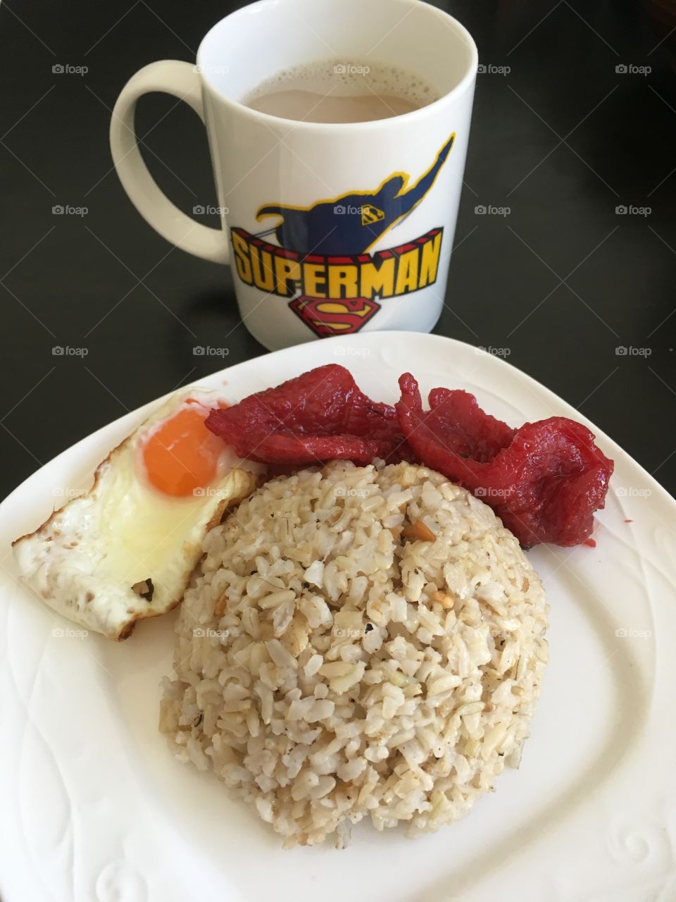Fried rice, egg and tocino