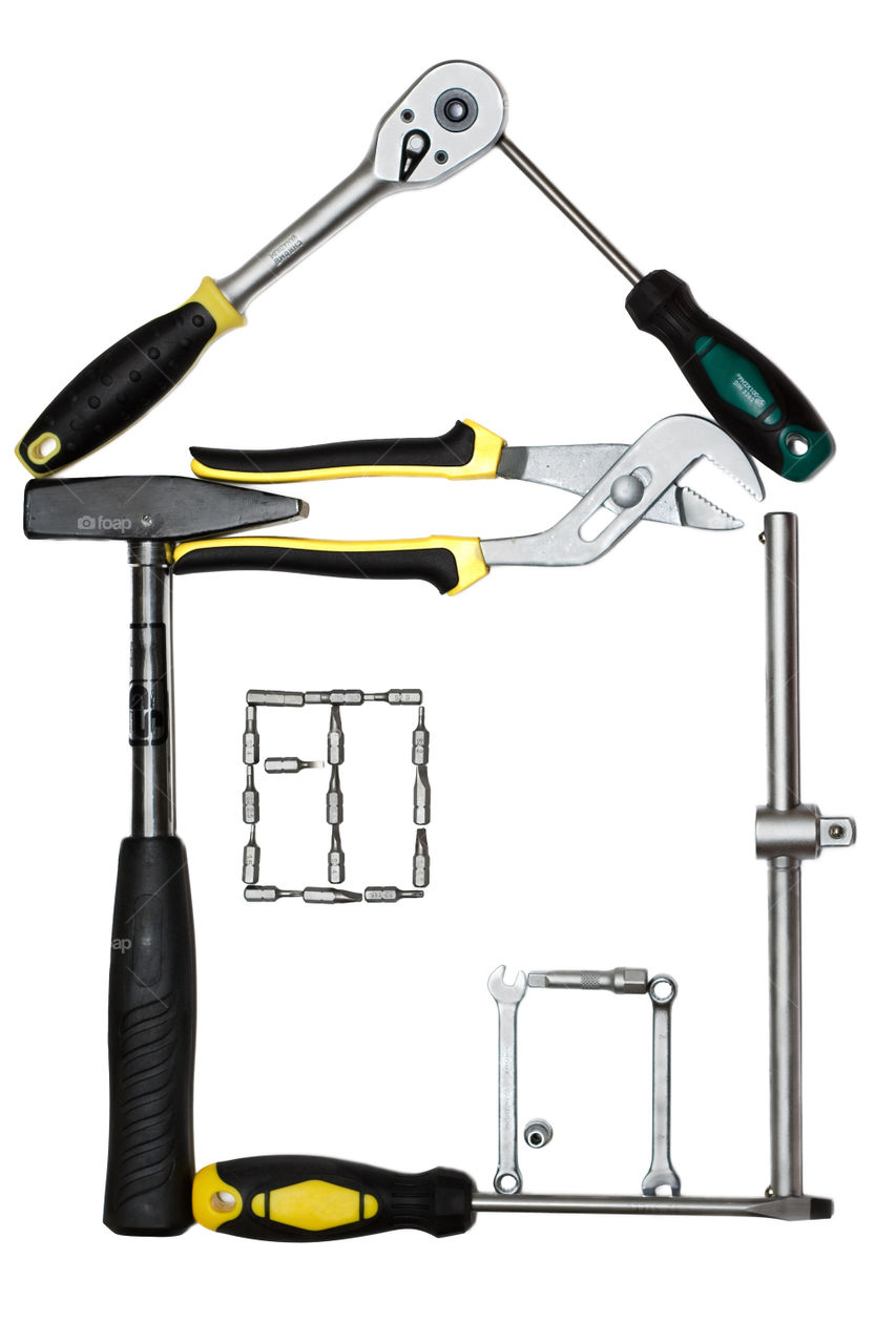 Equipment, Tool, Steel, Isolated, Handle