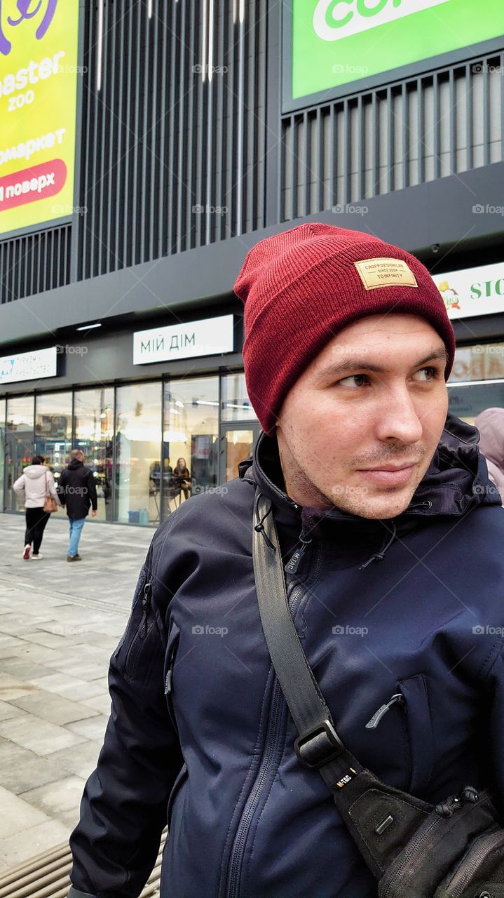 portrait of a guy in the city