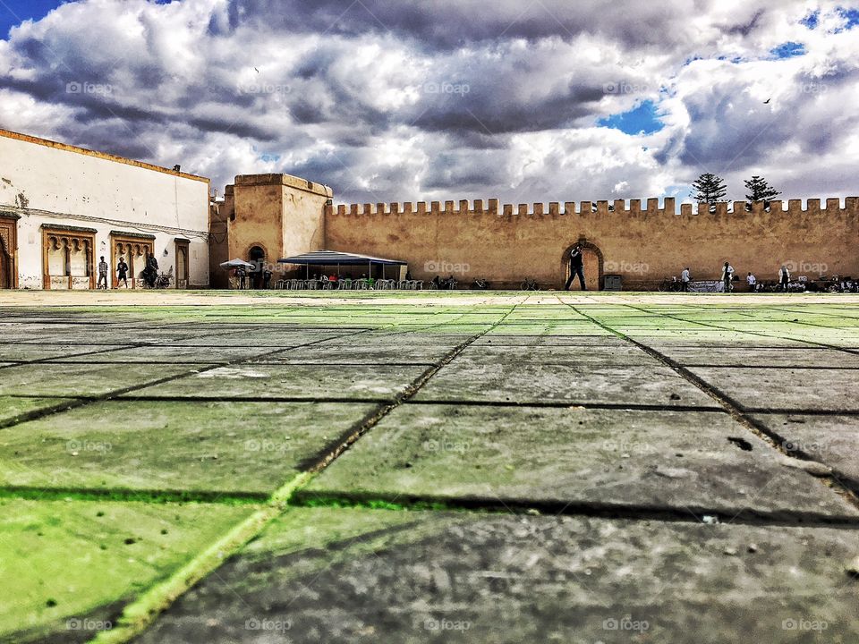 Square in the beautiful coastal city of Essaouira 