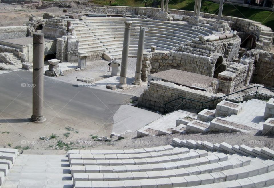 Alexandria Egypt. Ancient Roman Amphitheater  